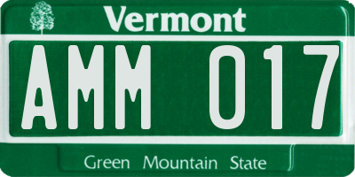 VT license plate AMM017