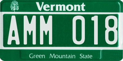 VT license plate AMM018