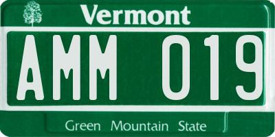 VT license plate AMM019