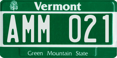 VT license plate AMM021
