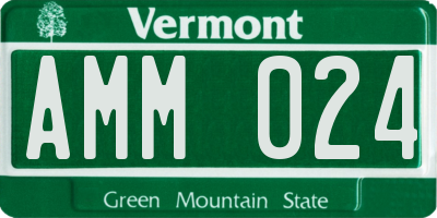 VT license plate AMM024