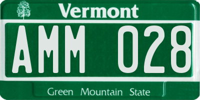 VT license plate AMM028