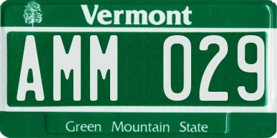 VT license plate AMM029