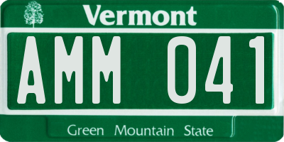 VT license plate AMM041