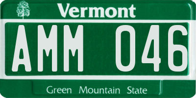 VT license plate AMM046