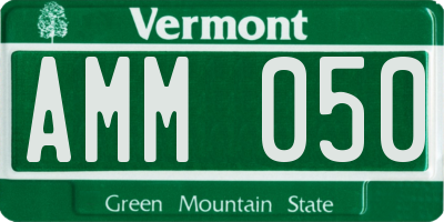 VT license plate AMM050