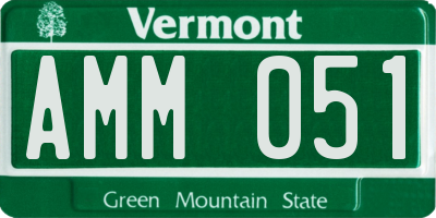 VT license plate AMM051
