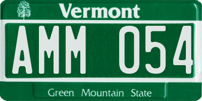 VT license plate AMM054
