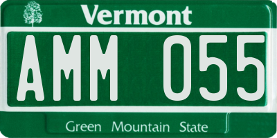 VT license plate AMM055
