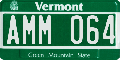 VT license plate AMM064