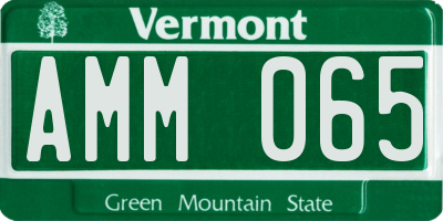 VT license plate AMM065