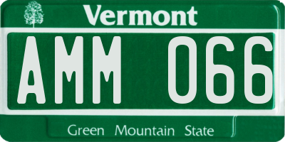 VT license plate AMM066