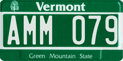 VT license plate AMM079