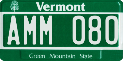 VT license plate AMM080