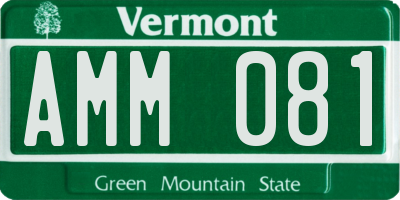 VT license plate AMM081