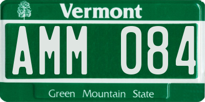 VT license plate AMM084