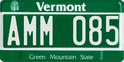 VT license plate AMM085