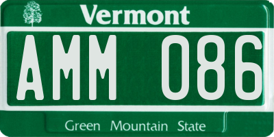 VT license plate AMM086