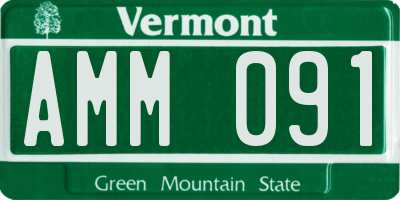 VT license plate AMM091