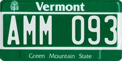 VT license plate AMM093