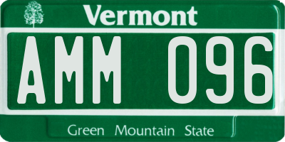 VT license plate AMM096