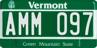 VT license plate AMM097