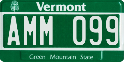 VT license plate AMM099