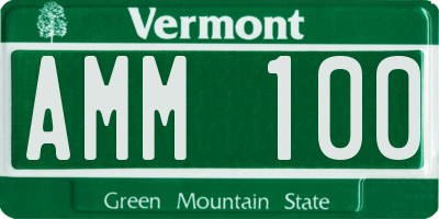 VT license plate AMM100