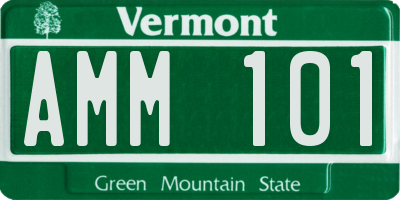 VT license plate AMM101