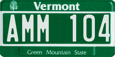 VT license plate AMM104