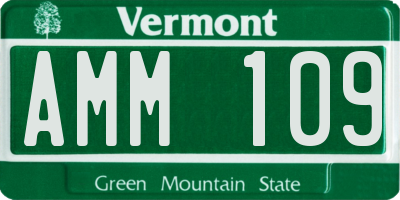 VT license plate AMM109