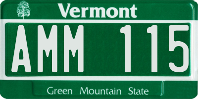 VT license plate AMM115