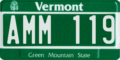 VT license plate AMM119