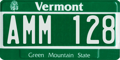VT license plate AMM128