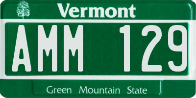 VT license plate AMM129