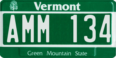 VT license plate AMM134