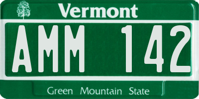 VT license plate AMM142