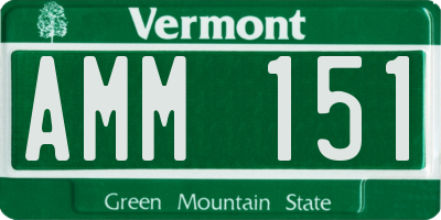 VT license plate AMM151