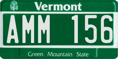 VT license plate AMM156