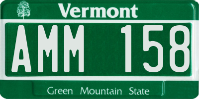 VT license plate AMM158