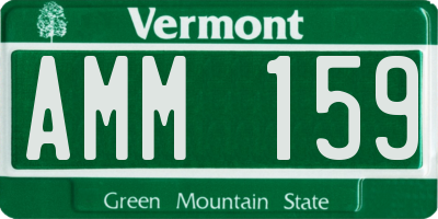 VT license plate AMM159