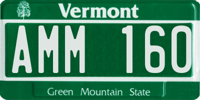 VT license plate AMM160