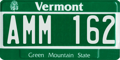 VT license plate AMM162
