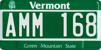 VT license plate AMM168