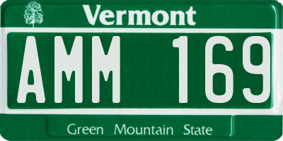 VT license plate AMM169