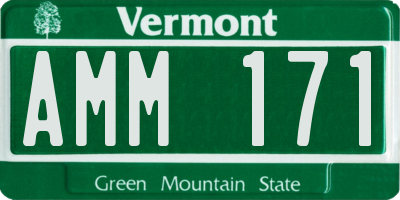 VT license plate AMM171