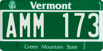 VT license plate AMM173