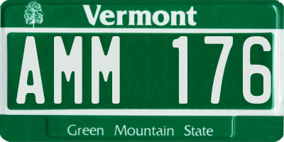 VT license plate AMM176