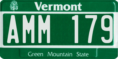 VT license plate AMM179