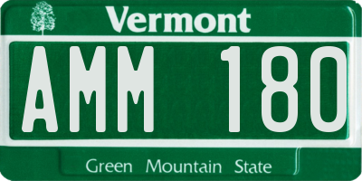 VT license plate AMM180